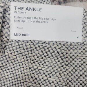 NWT Womens Ann Taylor The Ankle Tweed Mid Rise Pant Sz 6 MSRP $98